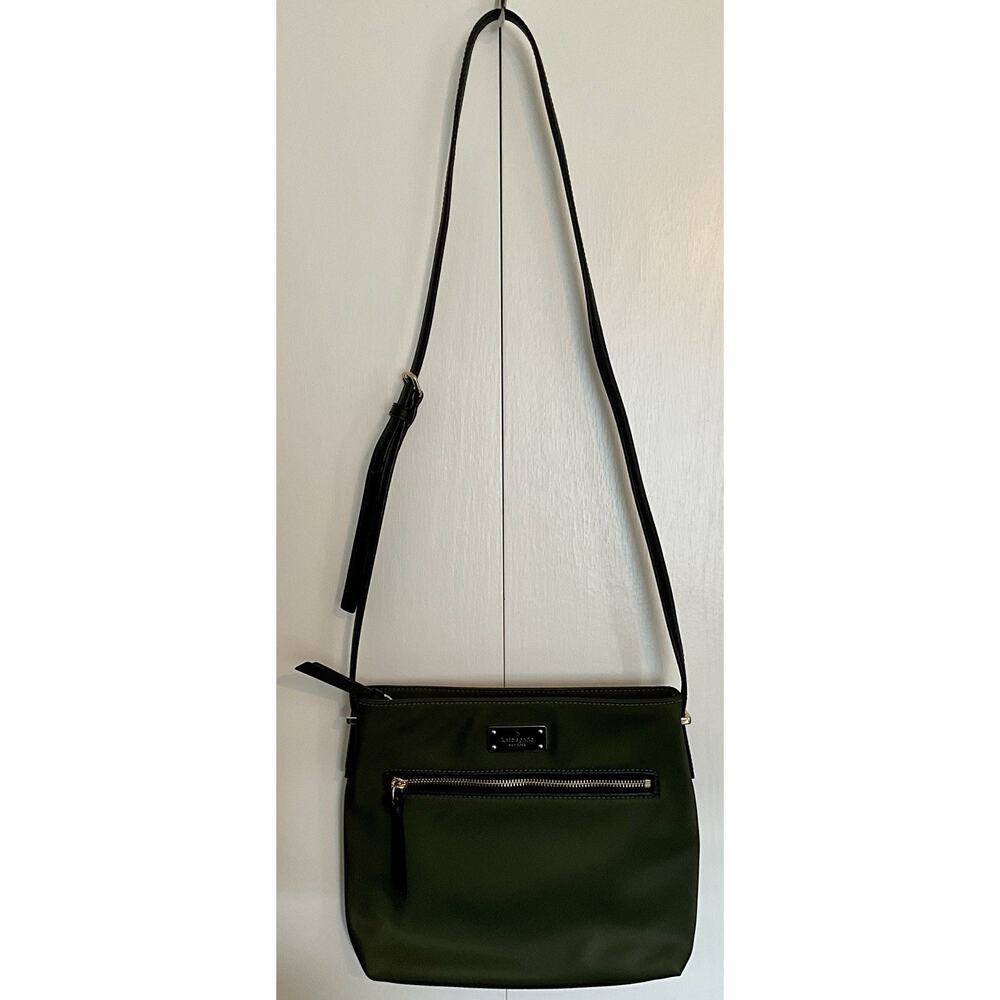 Kate Spade New York Dessi Wilson Road Nylon Crossbody Bag In Olive Green NWOT - Picture 3 of 15